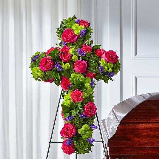 Tribute Rose Floral Cross –  Wish Etc..., Brighton ON